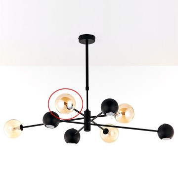 Jupiter - Vetro di ricambio per lampadario MOKA G9 Ø 12 cm beige fumé