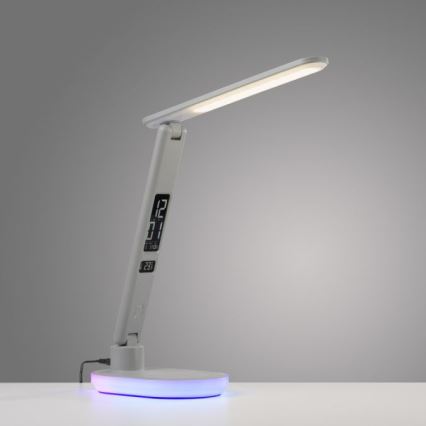 JUST LIGHT. 11018-16 - Lampada da tavolo LED RGBW dimmerabile con ricarica wireless TINA LED/4W/230V bianco