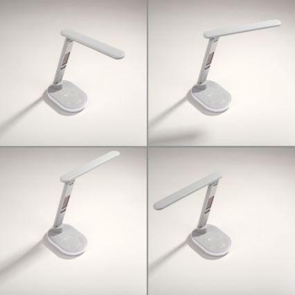 JUST LIGHT. 11018-16 - Lampada da tavolo LED RGBW dimmerabile con ricarica wireless TINA LED/4W/230V bianco