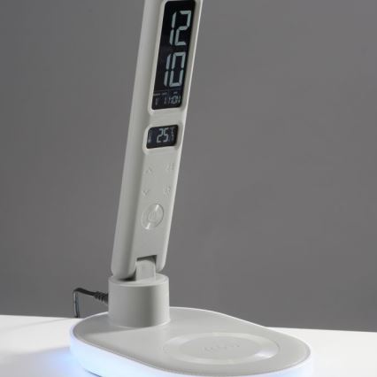 JUST LIGHT. 11018-16 - Lampada da tavolo LED RGBW dimmerabile con ricarica wireless TINA LED/4W/230V bianco