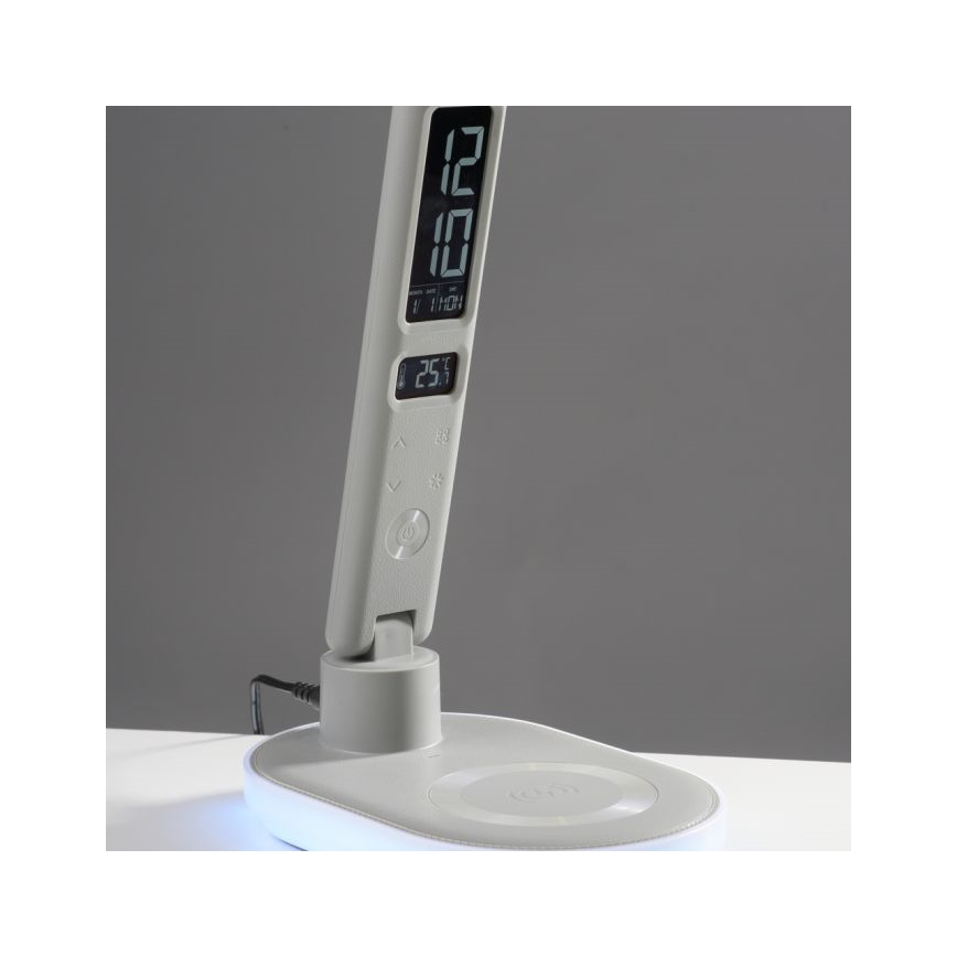 JUST LIGHT. 11018-16 - Lampada da tavolo LED RGBW dimmerabile con ricarica wireless TINA LED/4W/230V bianco
