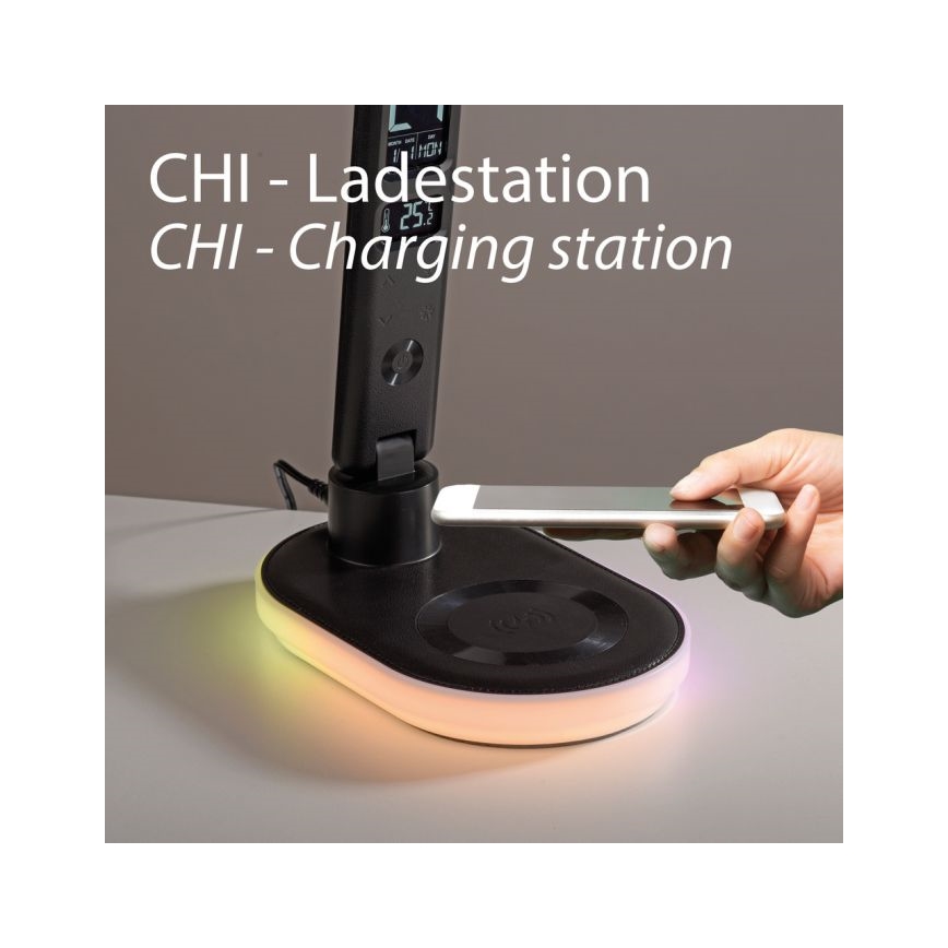 JUST LIGHT. 11018-18 - LED RGBW LED Lampada da tavolo touch dimmerabile con ricarica wireless TINA LED/4W/230V