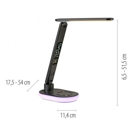 JUST LIGHT. 11018-18 - LED RGBW LED Lampada da tavolo touch dimmerabile con ricarica wireless TINA LED/4W/230V