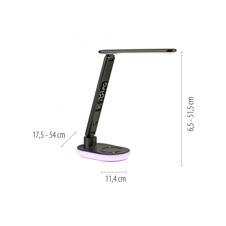 JUST LIGHT. 11018-18 - LED RGBW LED Lampada da tavolo touch dimmerabile con ricarica wireless TINA LED/4W/230V