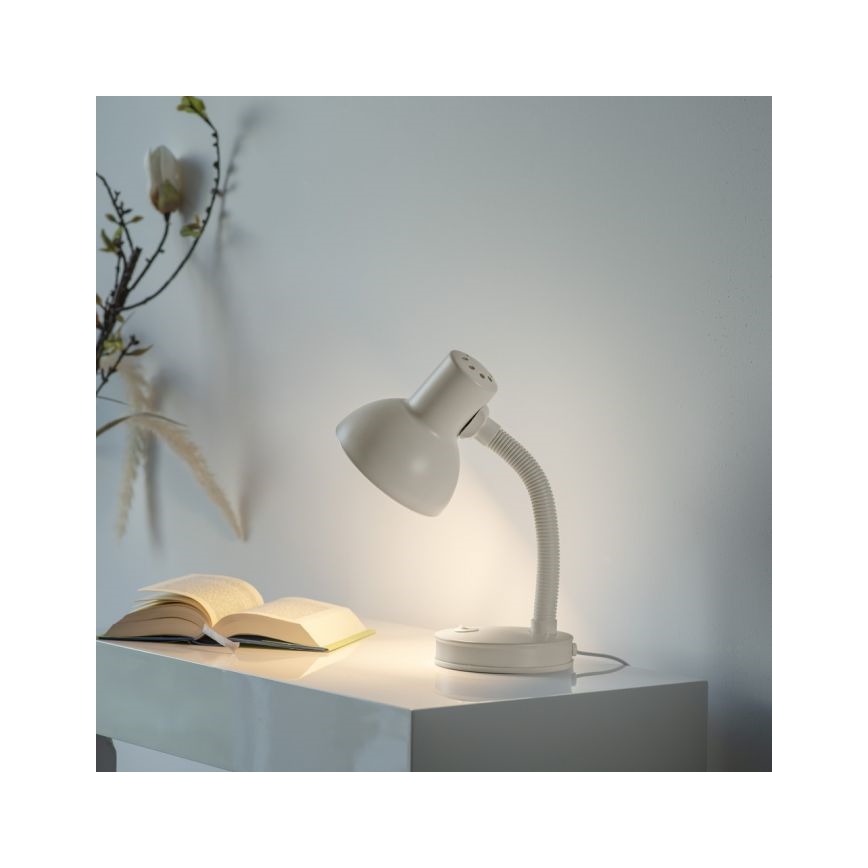 JUST LIGHT. 11080-16 - Lampada da tavolo flessibile FLEXI 1xE27/25W/230V bianca