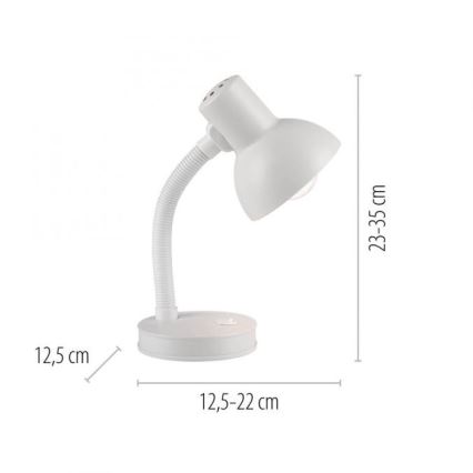JUST LIGHT. 11080-16 - Lampada da tavolo flessibile FLEXI 1xE27/25W/230V bianca