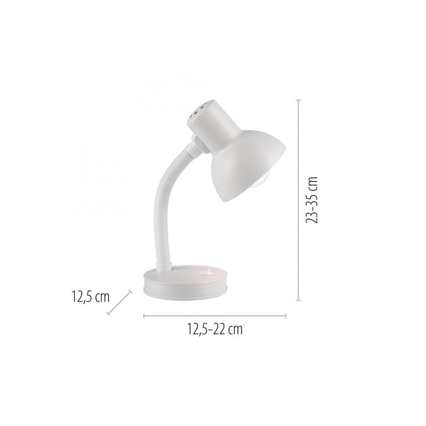 JUST LIGHT. 11080-16 - Lampada da tavolo flessibile FLEXI 1xE27/25W/230V bianca