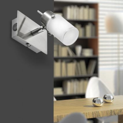 JUST LIGHT. 11931-55 - Luce Spot da parete a LED MAX 1xGU10/4W/230V cromo opaco
