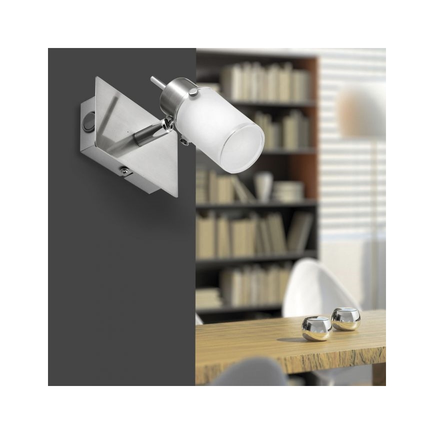 JUST LIGHT. 11931-55 - Luce Spot da parete a LED MAX 1xGU10/4W/230V cromo opaco