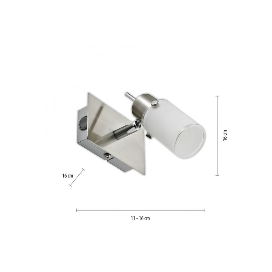 JUST LIGHT. 11931-55 - Luce Spot da parete a LED MAX 1xGU10/4W/230V cromo opaco