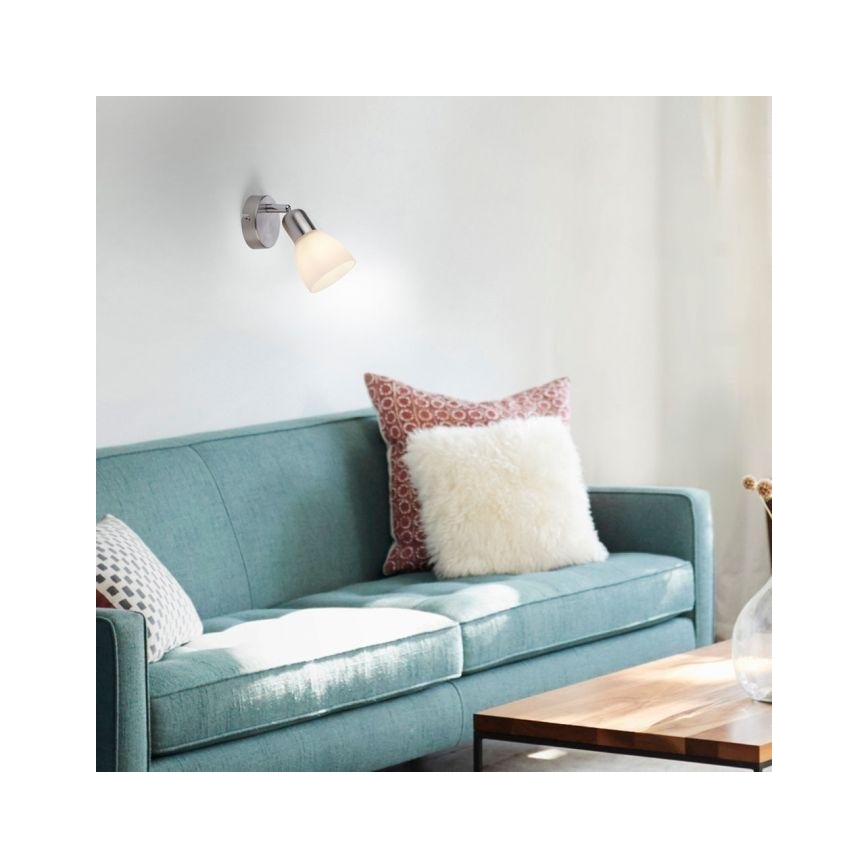 JUST LIGHT. 11951-55 - Faretto da parete KARO 1xE14/40W/230V cromo opaco