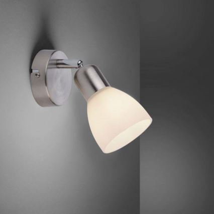 JUST LIGHT. 11951-55 - Faretto da parete KARO 1xE14/40W/230V cromo opaco