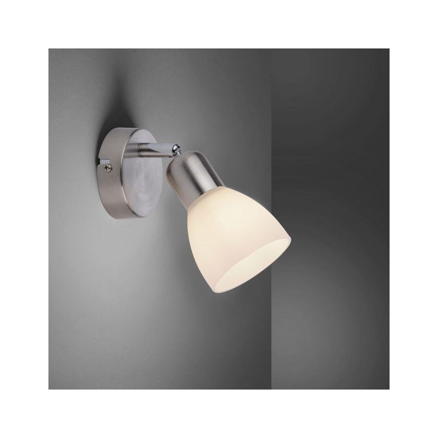 JUST LIGHT. 11951-55 - Faretto da parete KARO 1xE14/40W/230V cromo opaco