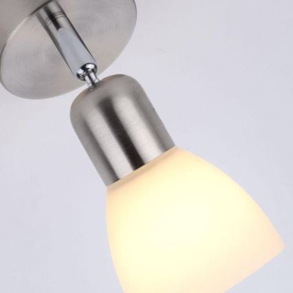 JUST LIGHT. 11951-55 - Faretto da parete KARO 1xE14/40W/230V cromo opaco