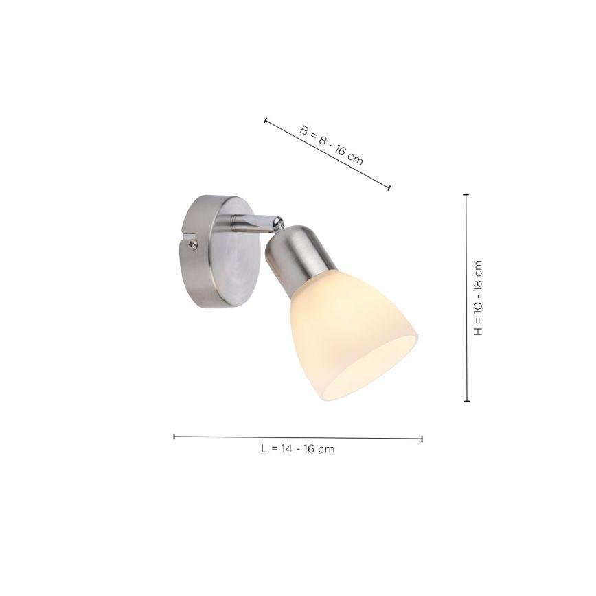 JUST LIGHT. 11951-55 - Faretto da parete KARO 1xE14/40W/230V cromo opaco