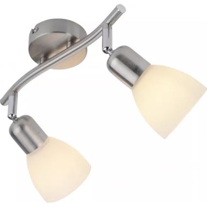 JUST LIGHT. 11952-55 - Faretto KARO 2xE14/40W/230V cromo opaco