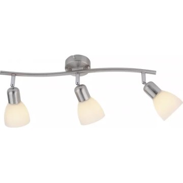 JUST LIGHT. 11953-55 - Faretto KARO 3xE14/40W/230V cromo opaco
