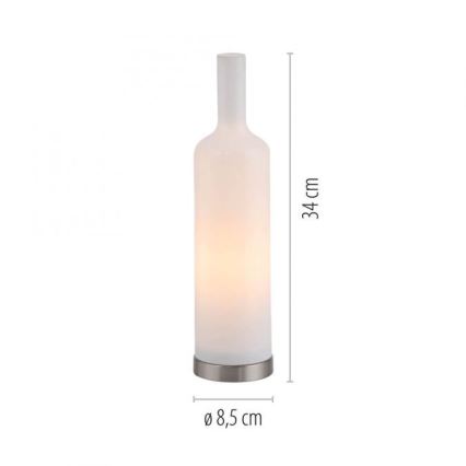 JUST LIGHT. 14006-16 - Lampada da tavolo BOTTLE 1xE14/25W/230V bianca
