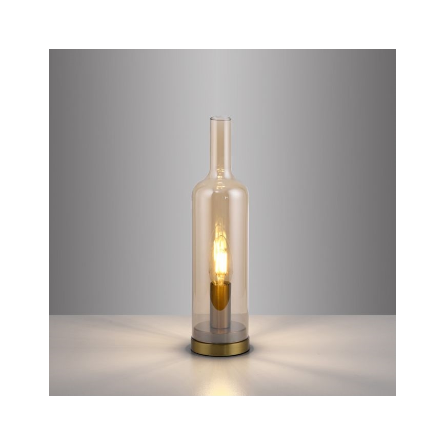 JUST LIGHT. 14006-27 - Lampada da tavolo BOTTLE 1xE14/25W/230V beige/fumé