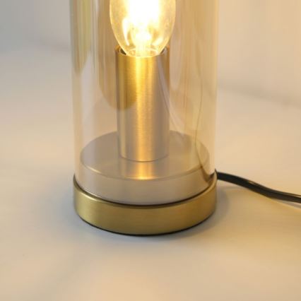 JUST LIGHT. 14006-27 - Lampada da tavolo BOTTLE 1xE14/25W/230V beige/fumé