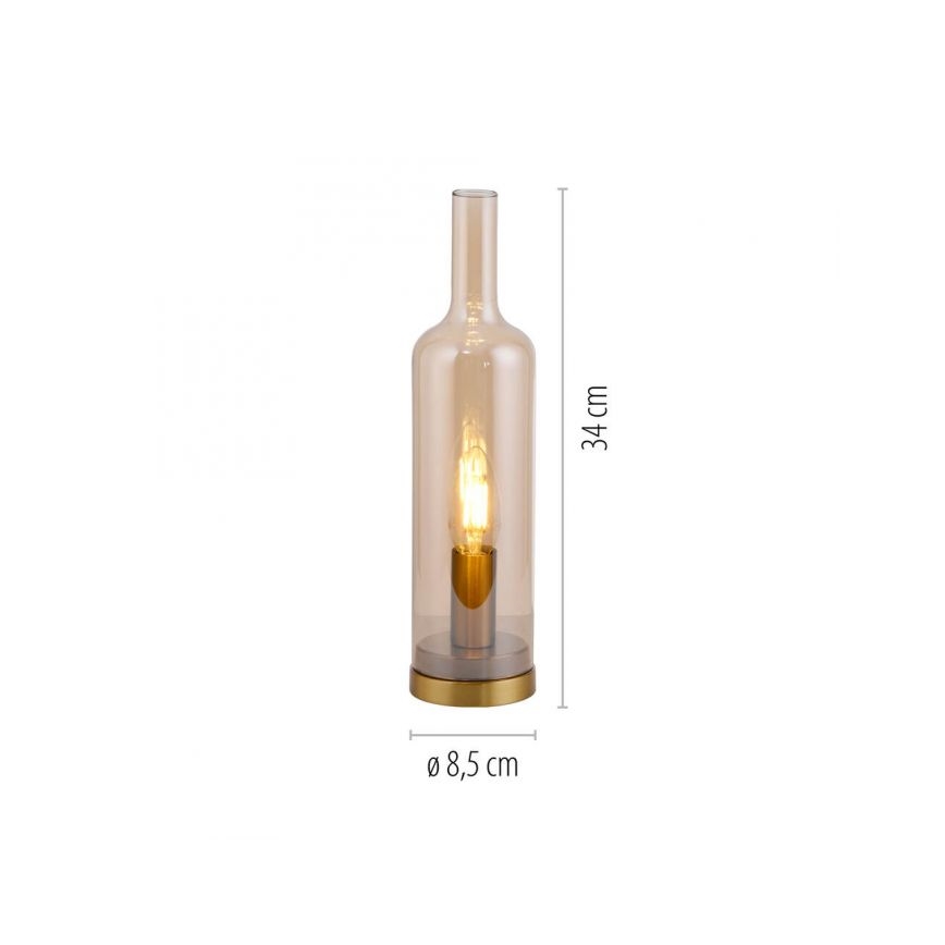 JUST LIGHT. 14006-27 - Lampada da tavolo BOTTLE 1xE14/25W/230V beige/fumé