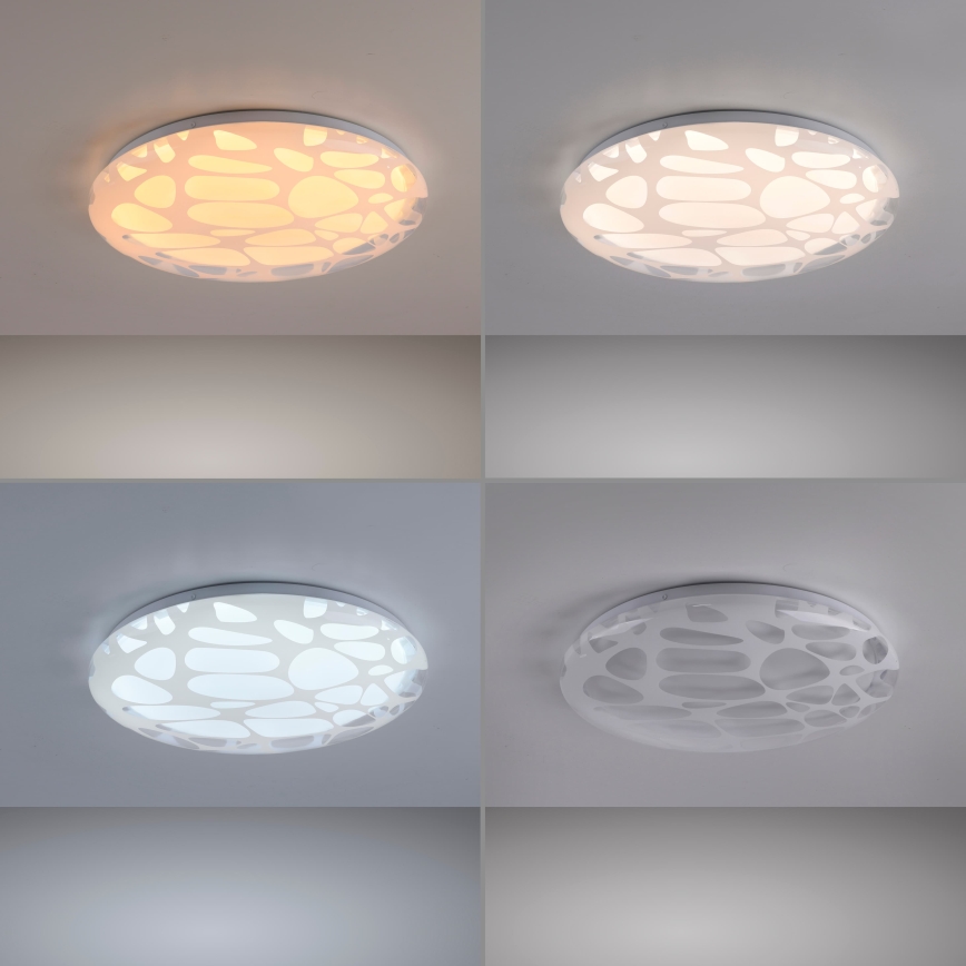 JUST LIGHT. 14009-16 - Plafoniera LED dimmerabile ART PLAFO LED/20W/230V 2700-6500K Ø 38 cm bianca + telecomando