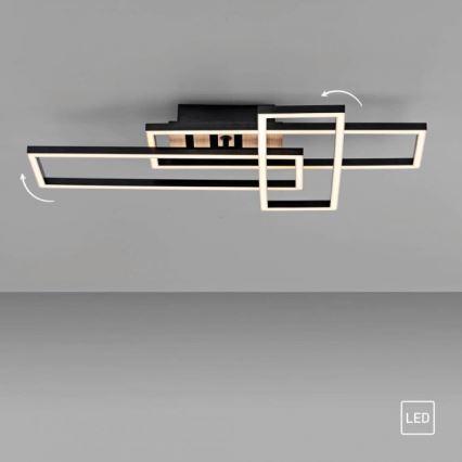 JUST LIGHT. 14051-79 - Plafoniera LED AKUSTIKA LED/20,5W/230V rovere/nero