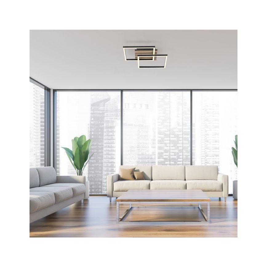 JUST LIGHT. 14053-79 - Plafoniera LED AKUSTIKA LED/15W/230V rovere/nero