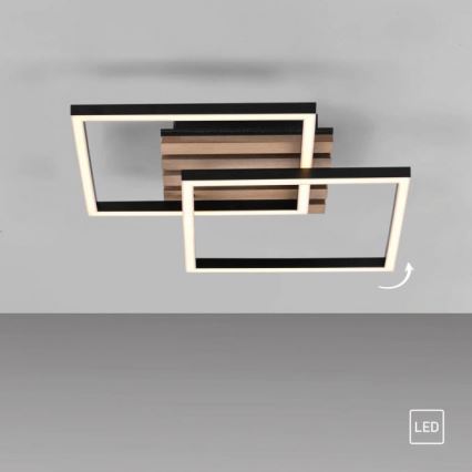 JUST LIGHT. 14053-79 - Plafoniera LED AKUSTIKA LED/15W/230V rovere/nero