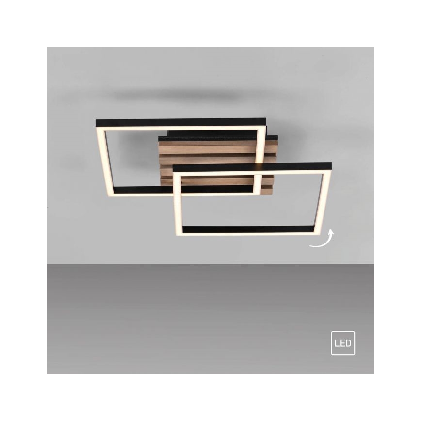 JUST LIGHT. 14053-79 - Plafoniera LED AKUSTIKA LED/15W/230V rovere/nero