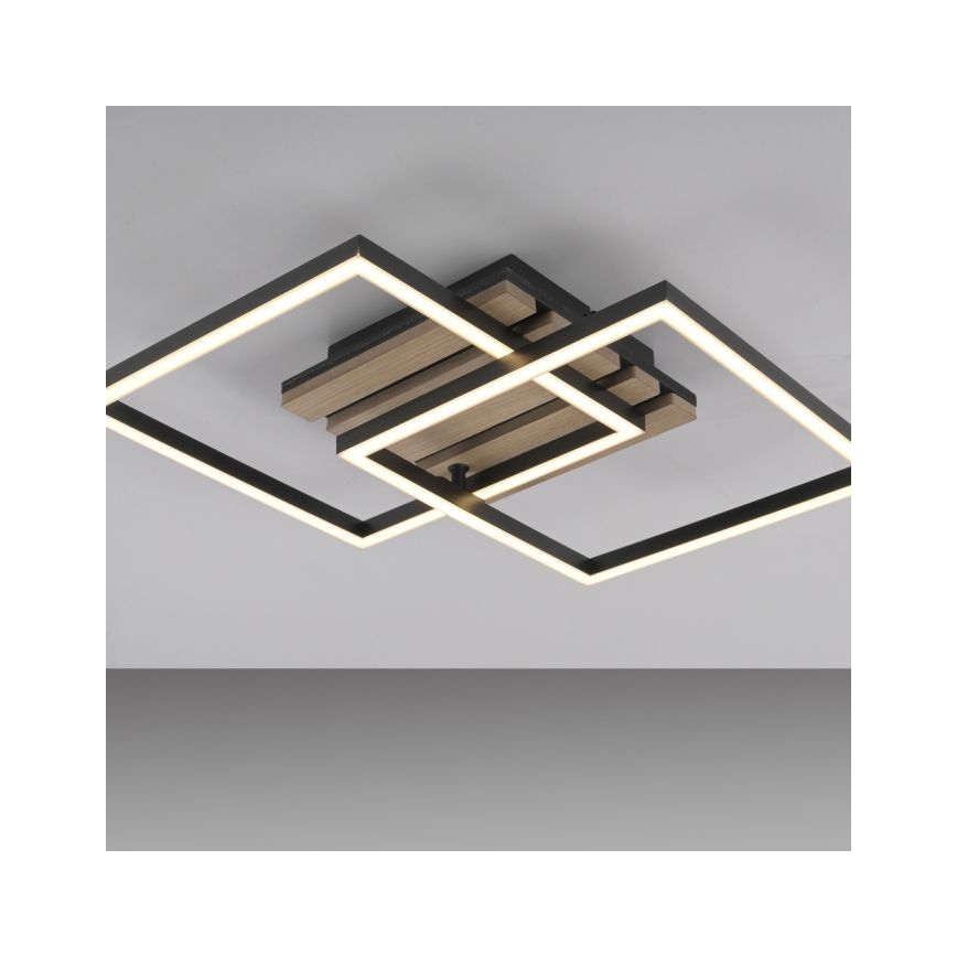JUST LIGHT. 14053-79 - Plafoniera LED AKUSTIKA LED/15W/230V rovere/nero