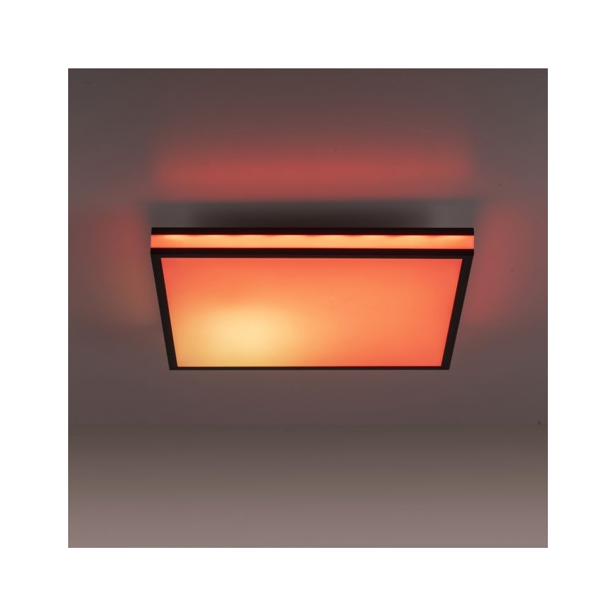 JUST LIGHT. 14110-18 - Plafoniera dimmerabile RGBW MARIO BLACK LED/19,5W/230V 2700-5000K + telecomando