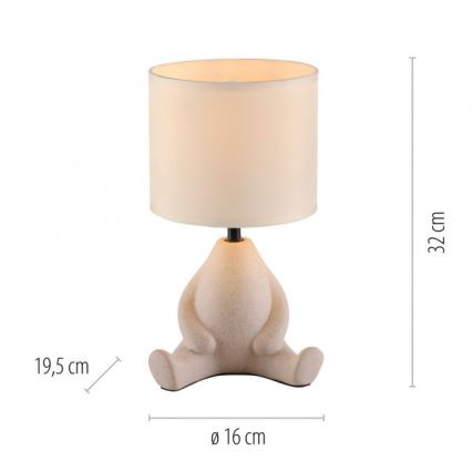 JUST LIGHT. 14190-39 - Lampada da tavolo TED 1xE27/25W/230V beige