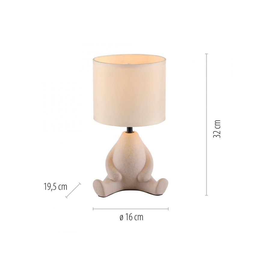 JUST LIGHT. 14190-39 - Lampada da tavolo TED 1xE27/25W/230V beige