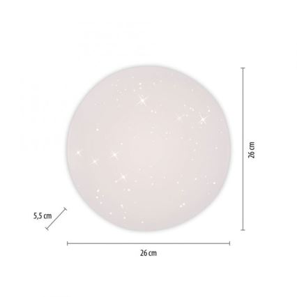 JUST LIGHT. 14275-16 - Plafoniera LED URANUS LED/10W/230V diametro 26 cm bianco