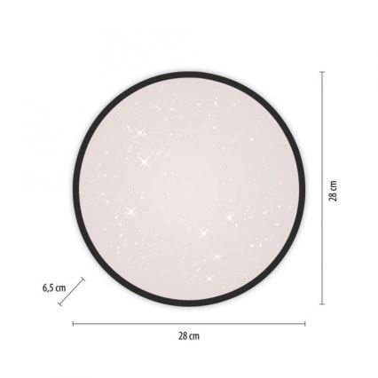 JUST LIGHT. 14293-18 - Plafoniera LED dimmerabile KYLE LED/10W/230V diametro 28 cm nero