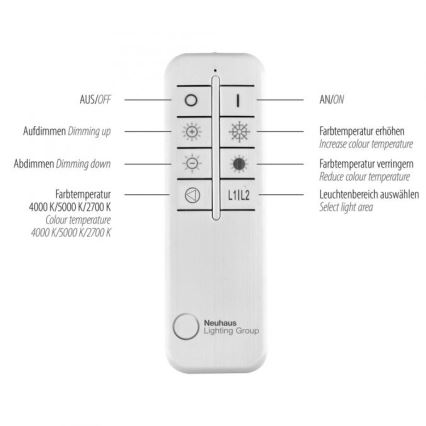 JUST LIGHT. 14383-16 - Plafoniera LED dimmerabile VERTIGO LED/26W/230V 2700-5000K bianco + telecomando