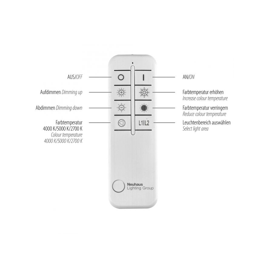 JUST LIGHT. 14383-16 - Plafoniera LED dimmerabile VERTIGO LED/26W/230V 2700-5000K bianco + telecomando