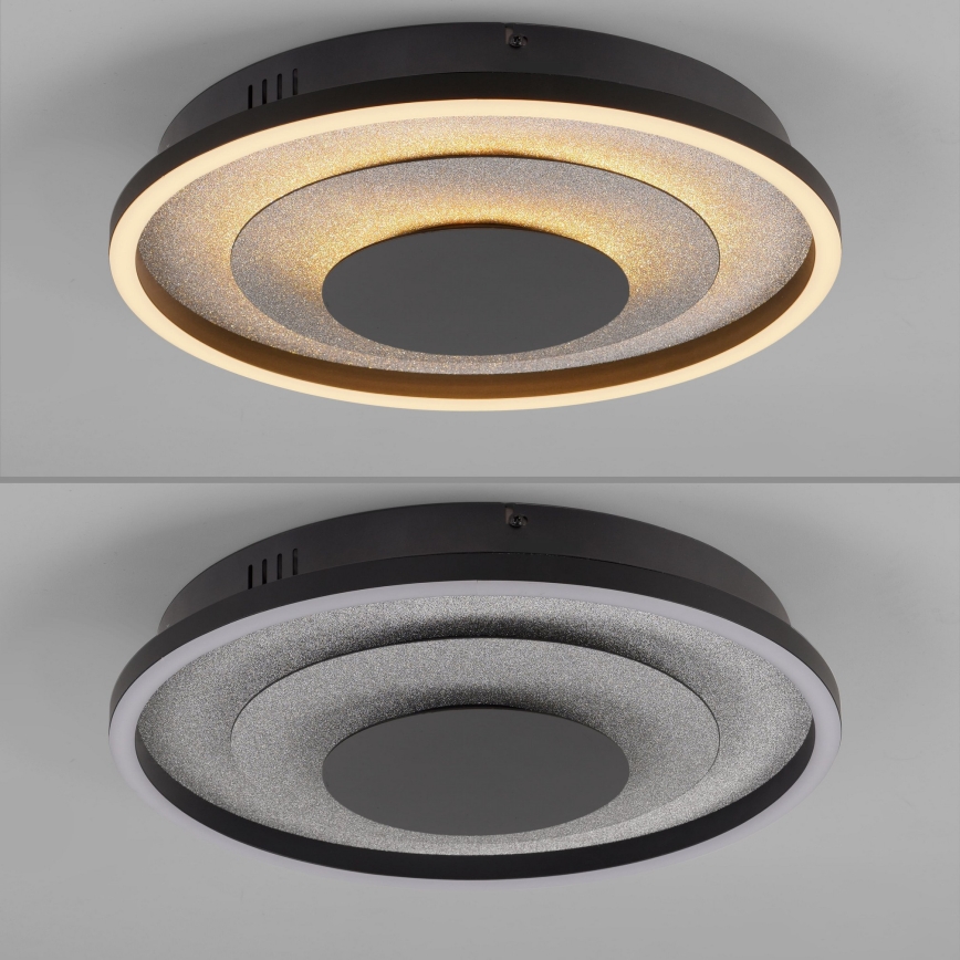 JUST LIGHT. 14409-21 - Plafoniera LED GLITTY LED/22W/230V Ø 40 cm nero