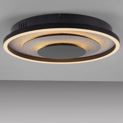 JUST LIGHT. 14409-21 - Plafoniera LED GLITTY LED/22W/230V Ø 40 cm nero
