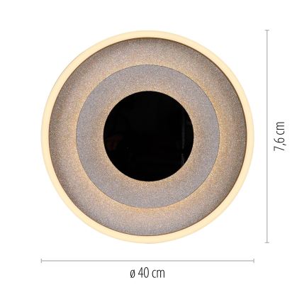 JUST LIGHT. 14409-21 - Plafoniera LED GLITTY LED/22W/230V Ø 40 cm nero