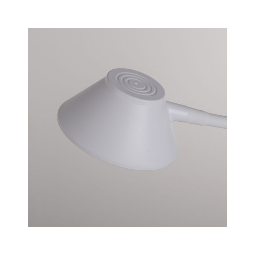 JUST LIGHT. 14414-16 - Lampada da scrivania flessibile dimmerabile con ricarica wireless PUCKI LED/4,5 W/230 V bianco