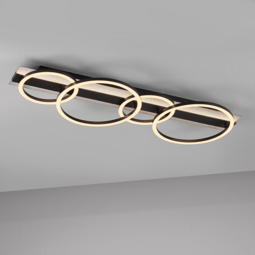 JUST LIGHT. 14426-21 - Plafoniera LED CICHIO LED/37W/230V + LED/9,5W 30x86 cm nero
