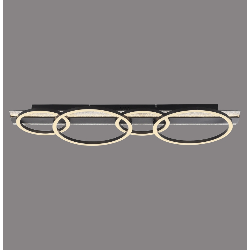 JUST LIGHT. 14426-21 - Plafoniera LED CICHIO LED/37W/230V + LED/9,5W 30x86 cm nero