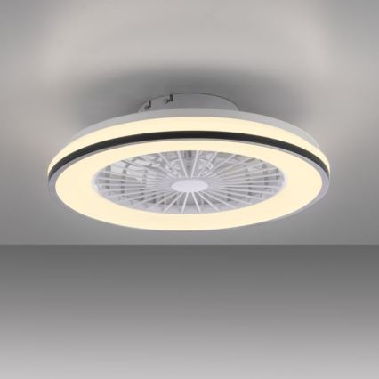 JUST LIGHT. 14447-18 - Ventilatore da soffitto dimmerabile LED RGBW con luce LENO LED/44W/230V 3000-6500K diam. 48,6 cm bianco + telecomando