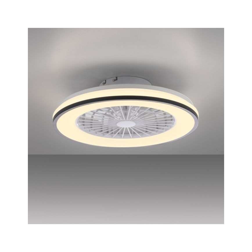 JUST LIGHT. 14447-18 - Ventilatore da soffitto dimmerabile LED RGBW con luce LENO LED/44W/230V 3000-6500K diam. 48,6 cm bianco + telecomando