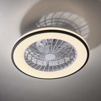 JUST LIGHT. 14447-18 - Ventilatore da soffitto dimmerabile LED RGBW con luce LENO LED/44W/230V 3000-6500K diam. 48,6 cm bianco + telecomando