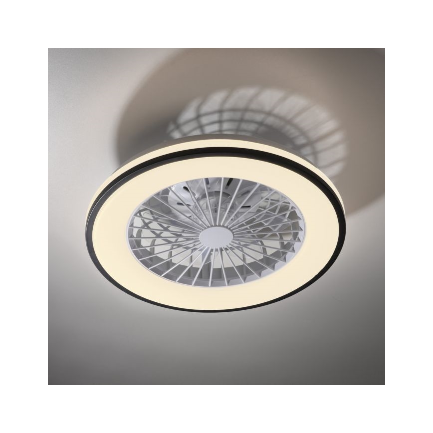 JUST LIGHT. 14447-18 - Ventilatore da soffitto dimmerabile LED RGBW con luce LENO LED/44W/230V 3000-6500K diam. 48,6 cm bianco + telecomando