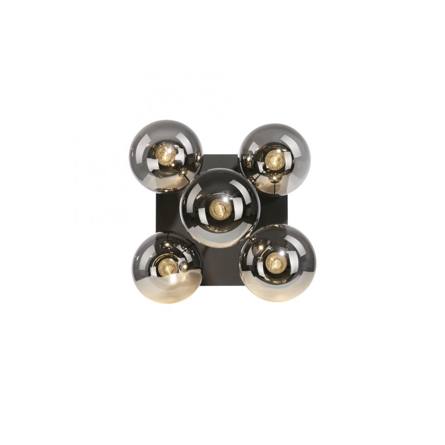 JUST LIGHT. 14602-18 - Lampadario a sospensione con supporto rigido WIDOW 5xE14/25W/230V nero