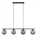 JUST LIGHT. 14604-18 - Lampadario a sospensione con filo WIDOW 4xE14/25W/230V nero